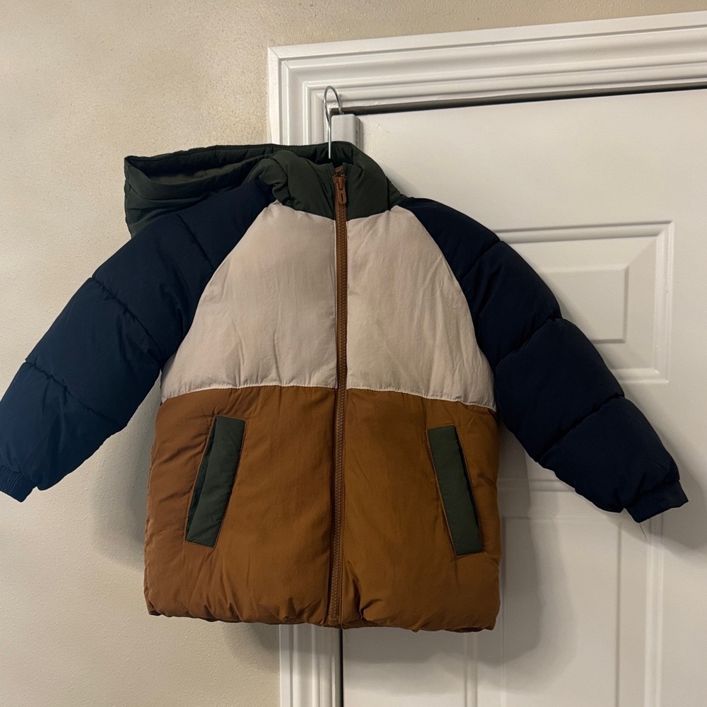Zara Kids' Colorblock Puffer Jacket